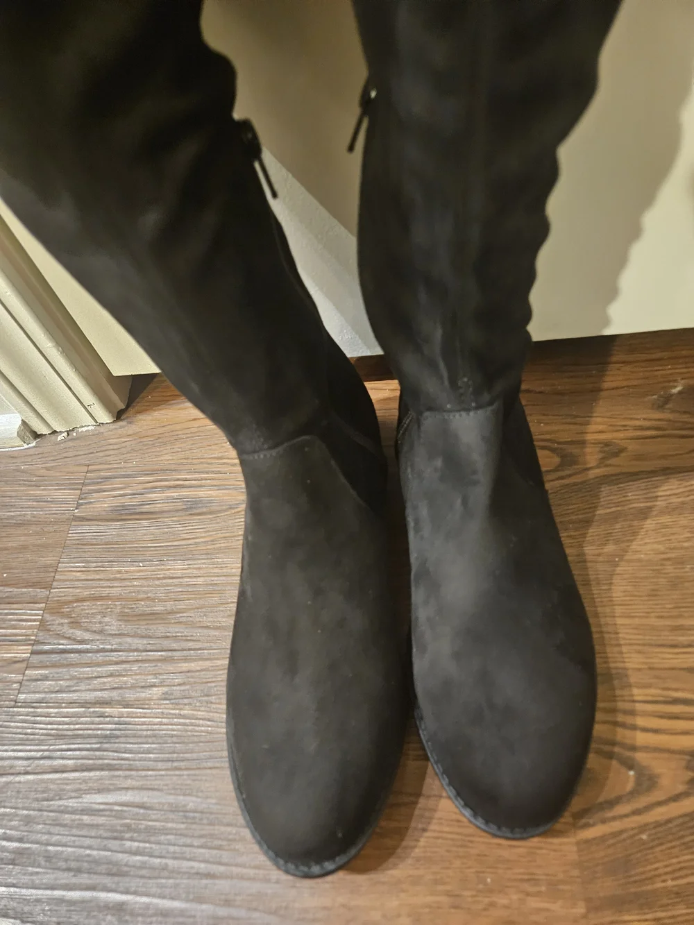 a new day Sidney Black Over-The-Knee Suede Boots Size 6.5 New In Box